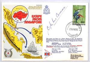 SINGAPORE GB (WW2 POW) RAF Cover MALAYA 1976 Signed ESCAPING SOCIETY RAFES YO373 - Picture 1 of 12