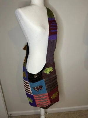 India Boutique Elefante Bolso Bandolera Tela Hombro Multicolor Boho Foto 1 de 4