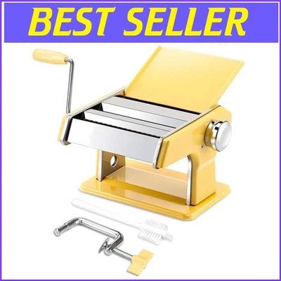Compact & Lightweight Stainless Steel Pasta Machine with 7 Thickness Options - Image 1 of 4