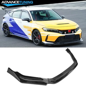 For 23-25 Honda Civic Type R Hatchback AK Style Front Bumper Lip ABS Gloss Black - Picture 1 of 8