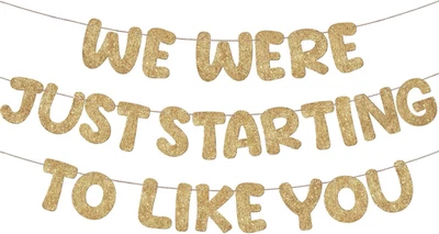 We Were Just Starting to like You Banner Going Away Party Retirement Sign Farewe - Image 1 of 4