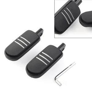 Fußrasten Pedal Für Harley Iron XL 883 1200 Dyna 32mm 1.25" Männlich Schwarz - Bild 1 von 10