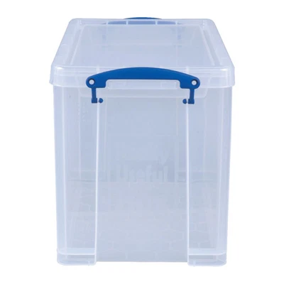 Really Useful Box Plastic Storage Box, 19 L, 14 1/2" x 10 1/4" x 11 1/8", Clear - Image 1 of 4