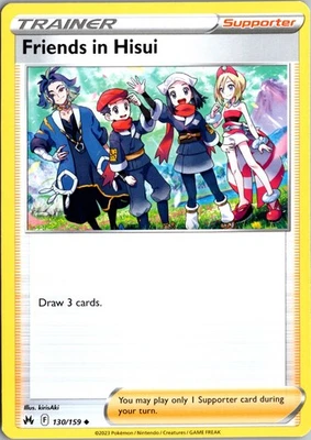 Friends in Hisui  Uncommon Crown Zenith 130/159 NM - Image 1 of 2