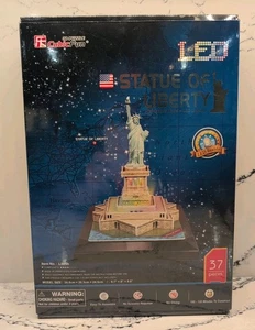 Cubic Fun 3D Puzzle New York Statue of Liberty LED Lighted Architecture Model - Picture 1 of 7