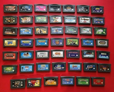 Lote de 48 juegos Game Boy Advance Mario Dragon Ball DK Metroid Mega Man Zelda ¡Más! Foto 1 de 4