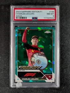 2023 Topps Chrome Sapphire Formula 1 CHARLES LECLERC 81/99 Aqua Sapphire PSA 8 - Picture 1 of 4