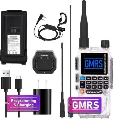 TIDRADIO TD-H3 GMRS Radio Recepción Multibanda, Programación USB-C y Cristal  Foto 1 de 4