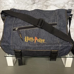 De colección Harry Potter Azul Denim Raro Bolso Mensajero 14"x11" Bolso Escolar Paquete 2001 - Imagen 1 de 10