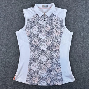 Camisa Polo Callaway Para Mujer Pequeña Sin Mangas Floral Golf Opti-Dri Ligera - Imagen 1 de 8