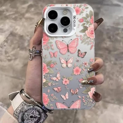 Case For iPhone 17 Pro Max 16 15 14 13 12 Mini 11 XR XS 8 Butterfly Phone Cover - Image 1 of 4