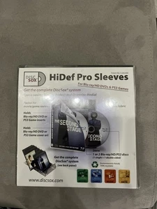 DiscSox HiDef Pro Sleeves 25 Packs - 25PHDPP Blue Ray HD PS3 Factory Sealed Neu - Bild 1 von 2