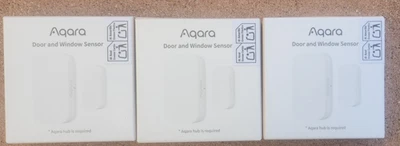 Aqara Zigbee Door and Window Sensor 3 Pack, Wireless Mini Contact Sensor, Home A - Image 1 of 4