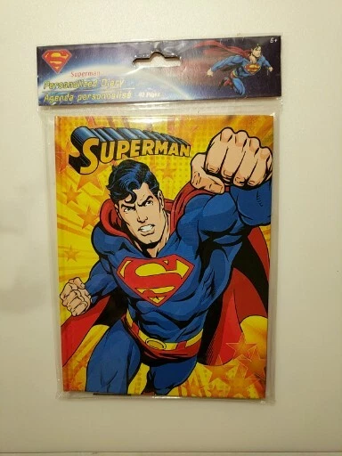 DC COMICS SUPERMAN 2016 -40 PAGE PERSONALIZED DIARY BRAND NEW BY MONOGRAM - Image 1 of 4