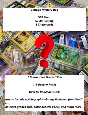 ⚠️🎉$50 Mystery Vintage Pokemon Graded Slab Bag⚠️🎉 - Image 1 of 4