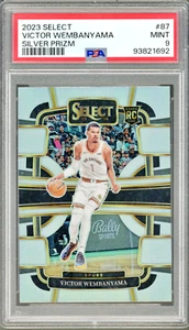 VICTOR WEMBANYAMA 2023 Select #87 Silver Prizm Rookie Card RC PSA 9 - Picture 1 of 2