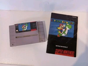 Super Mario World (SNES, 1991) Super Nintendo Authentic Tested Cartridge Manual  - Picture 1 of 5