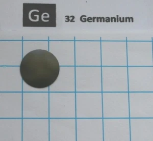 Disco de germanio 99,999% 0,2 gramos elemento de disco metaloide de gemanio 32 - Imagen 1 de 1