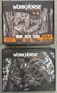 Tethrd Grit Regular Saddle Realtree APX with Grit Workhorse XL Platform New - Picture 1 of 2