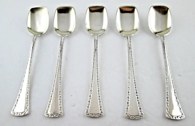 Set of 5 Sugar Spoons 5 1/2" Austro-Hungarian 950 Sterling No Monograms - Image 1 of 4