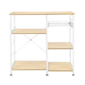 Modern Beige Kitchen Baker'S Rack with 3-Tier - Picture 1 of 12