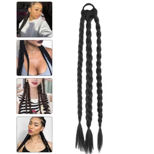Elastic Hair Rope Tie Ponytail Extension Braided Ties Women's Miss - Picture 1 of 12