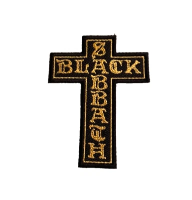 Black Sabbath Patch Iron on Embroidered Cross Patch High Quality 4x3 inches - Image 1 of 2