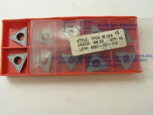 10pcs TPGH 3 2.5 2A AN53 C5 Carbide Inserts, American National Carbide - Picture 1 of 1