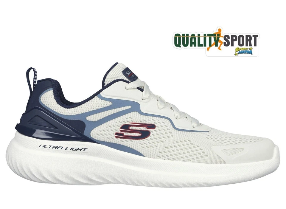 Skechers Bounder 2 Andal Bianco Scarpe Shoes Uomo Sportive Sneakers 232674 WNV - Immagine 1 di 1