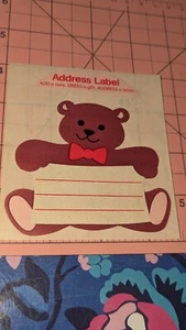 Vintage Sandylion Stickers Teddy Bear Address Label  READ - Picture 1 of 8