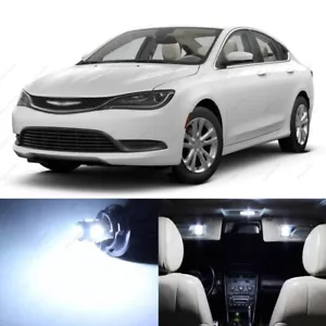 Paquete de 10 luces interiores LED blancas para Chrysler 200 2015-2017 + herramienta de palanca - Imagen 1 de 8