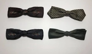 Vintage Fliege Konvolut Royal Rost Marke Art Deco Rockabilly Clip On Bow Seide - Bild 1 von 9