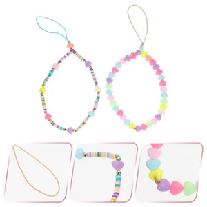 2 Pcs Beaded Phone Strap Hanging Lanyard Phone Phone Decoration - Photo 1/12