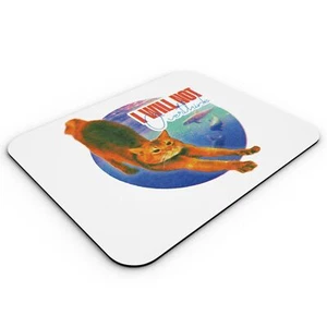 Tapis de Souris I Will Not Overthink Chat Dauphin Retro Montage Art Blague - Photo 1/2