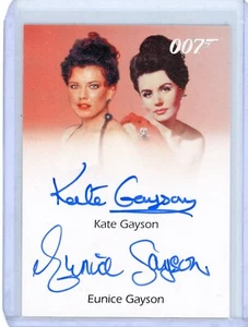 Kate Gayson/Eunice Gayson 2010 Rittenhouse James Bond 007 autógrafo doble automático - Imagen 1 de 2
