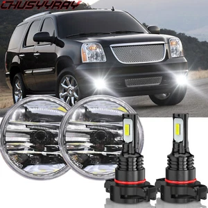 For GMC Yukon 2007 2008-2014 Fog Lights Front Bumper Lamp Clear Lens H16 5202 - Picture 1 of 18