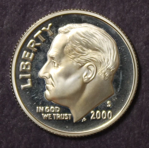 2000 S Roosevelt Silver Dime Choice Proof..........................Lot 111 Cover