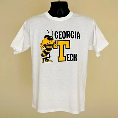 Vintage ORIGINAL Georgia Tech #1 Short Sleeve T-shirt Sizes L - XL - Image 1 of 4