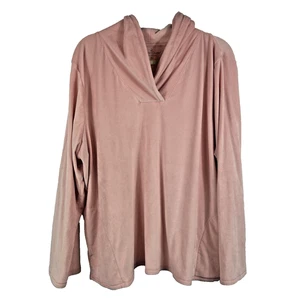 Cuddl Duds Plush Velour Pink Pull-over 3X Soft Luxury Stretch - Picture 1 of 10