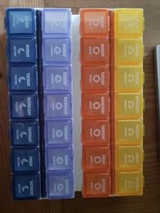 4Week ColorCoded Pill Organizer  Morning Midday Evening Bedtime 28 Compartments - Picture 1 of 1