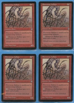 MTG: Stronghold: Flowstone Hellion: PLAYSET of 4 - Image 1 of 2