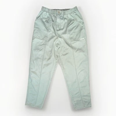 Women's Vintage Pale Green Canvas Cherokee 80s 90's Pants Size 12 Petite - Image 1 of 4
