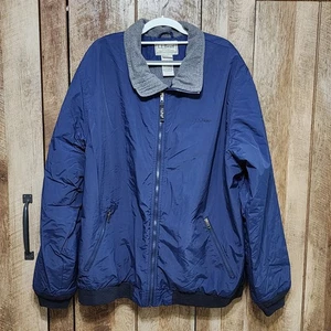 Vtg L.L. Bean 3M Thinsulate Jacket Mens Sz XXL Tall Full Zipper Blue Gray 205108 - Picture 1 of 9