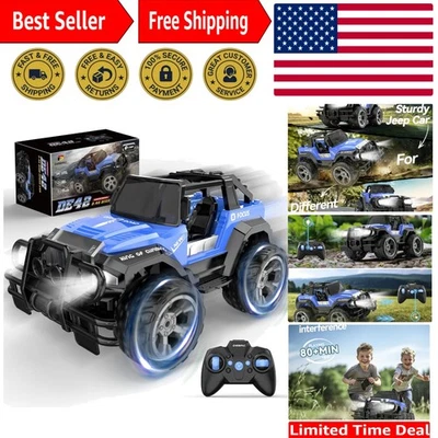 All Terrain Blue RC Racing Car, 80 Min Play, 2.4GHz Control & Storage Case - Image 1 of 4