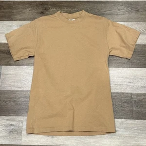 Shaka Wear Tan T-Shirt Unisex Sz Medium 100% Cotton Heavyweight Crewneck EUC - Picture 1 of 6