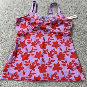 Canotta modellante donna Ruby Ribbon floreale cami camicetta taglia 36 nuova senza etichette - Foto 1 di 9