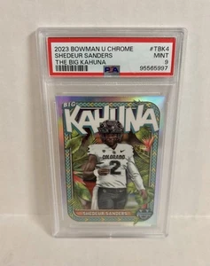 2023 Bowman University Chrome Shedeur Sanders Big Kahuna Case Hit SP PSA 9 - Picture 1 of 2