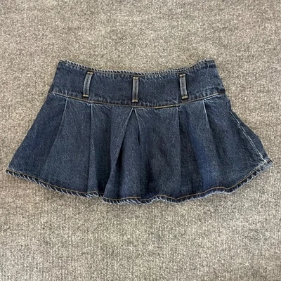 Disney X Forever 21 Y2k Micro Mini Falda Denim Azul Para Mujer Talla Pequeña Foto 1 de 4