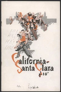 1927 Santa Clara vs Cal  Football Game Program - Picture 1 of 1