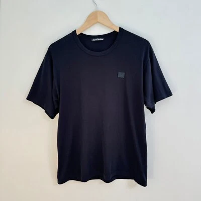 Camiseta Acne Studios Nash Face Logo Camiseta Cuello Redondo Manga Corta Algodón Hombres Talla S Foto 1 de 4